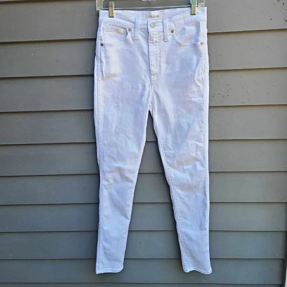 Madewell White 10" High Rise Skinny Jeans size 27
